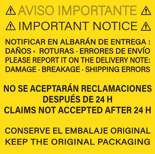 ETIQUETA FLUOR AMARILLO 170X170 MM - IDENTIFICACIÓN BULTO