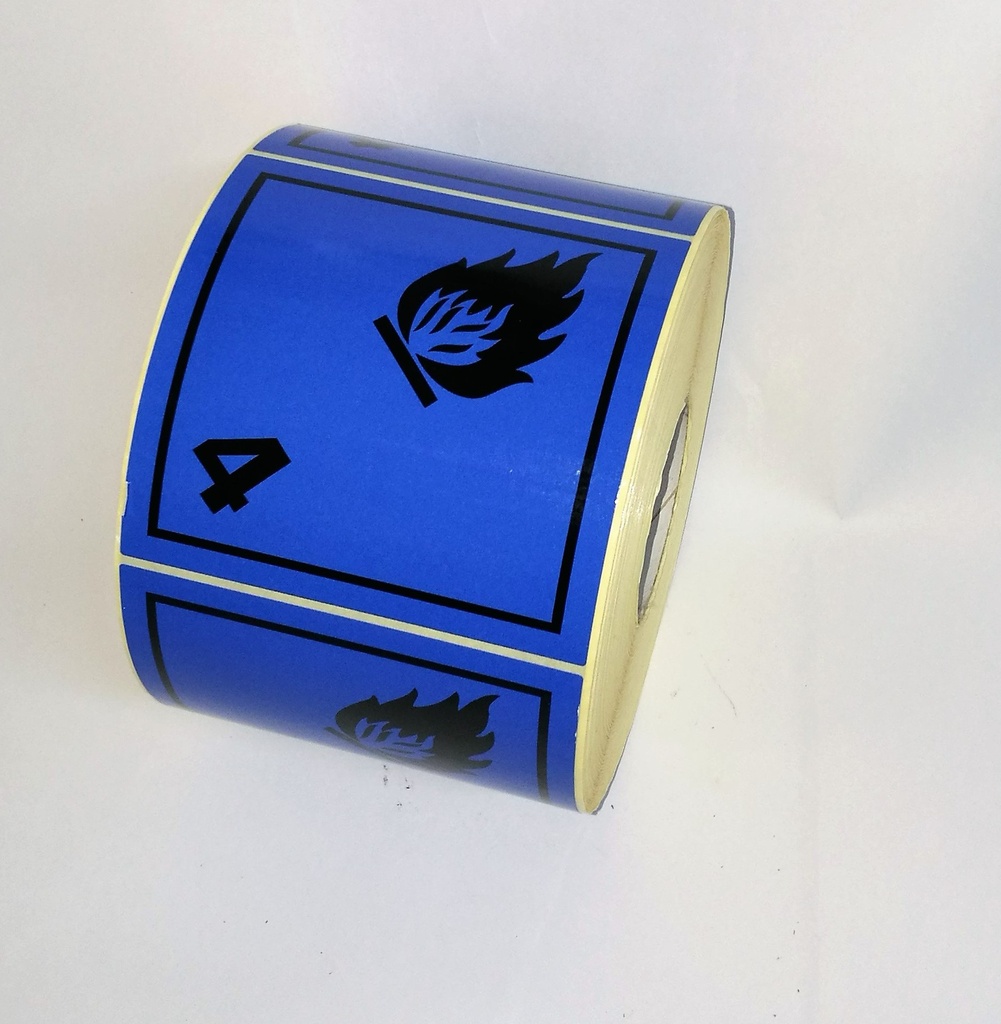 CLASE 4.3 REACCIÓN AGUA/ INFLAM 100x100mm 