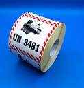 BATERIA DE LITIO UN 3481 - 100X100 mm - BOBINA