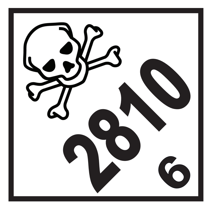 CLASE 6.1 MATERIAS TÓXICAS ( NUMERACIÓN INTERIOR) 250x250mm Bobina 