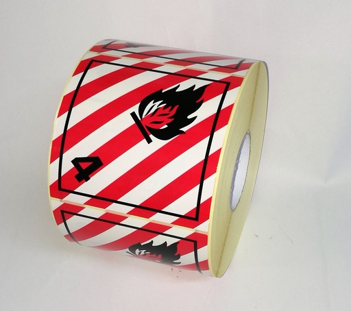 [ET010] CLASE 4.1 SÓLIDOS INFLAMABLES 100x100mm 