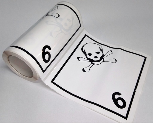 [PL010] CLASE 6.1 MATERIAS TÓXICAS 250x250mm R50PL