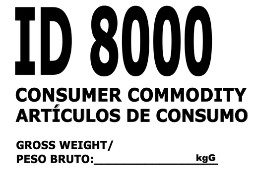 [ES008] ID 8000 CONSUMER COMMODITY 74x105 MM R1000