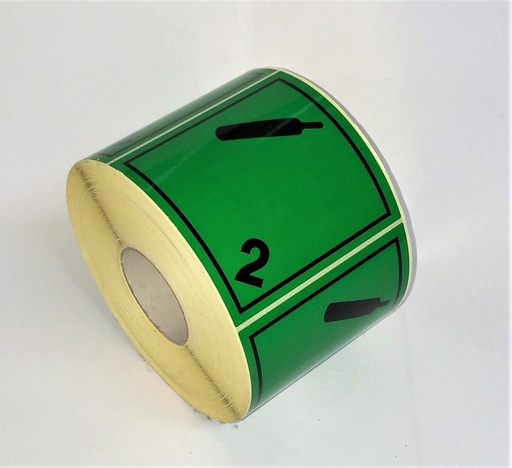 [ET005] CLASE 2.2 GASES NO FLAMABLES 100X100mm  - Bobina