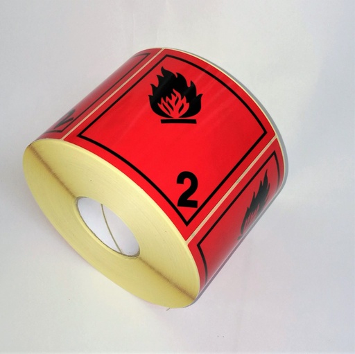 [ET004] CLASE 2.1 GASES INFLAMABLES 100x100mm 