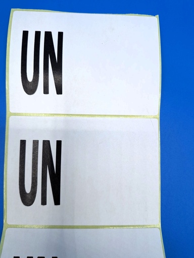 [MP005] ETIQUETA ADHESIVA BLANCA - Papel Adhesivo- TEXTO UN ______ Bobina 1.000 uds