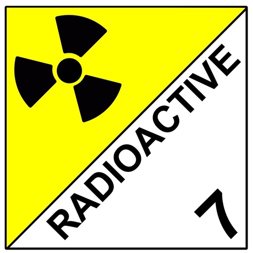 [PL018] CLASE 7D RADIOACTIVE 250x250mm - Bobina